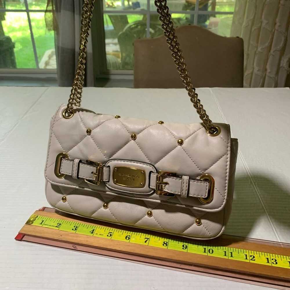 MICHAEL KORS HAMILTON QUILT VANILLA WHITE LEATHER… - image 11