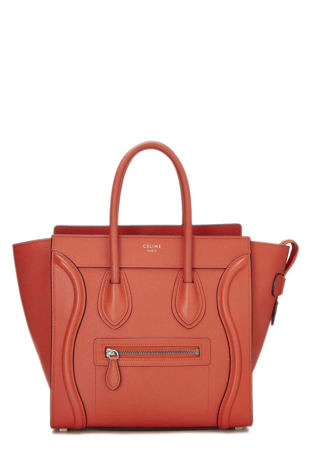 Orange Leather Luggage Micro Send in SMS Send in … - image 1