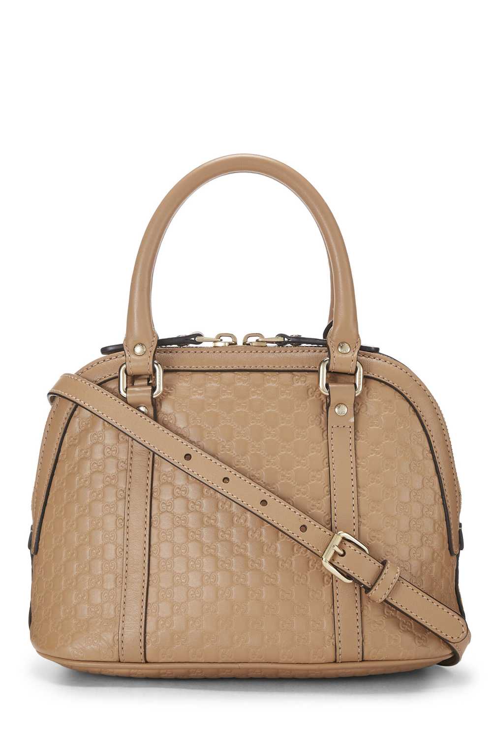 Beige Microguccissima Leather Nice Dome Bag Mini … - image 4