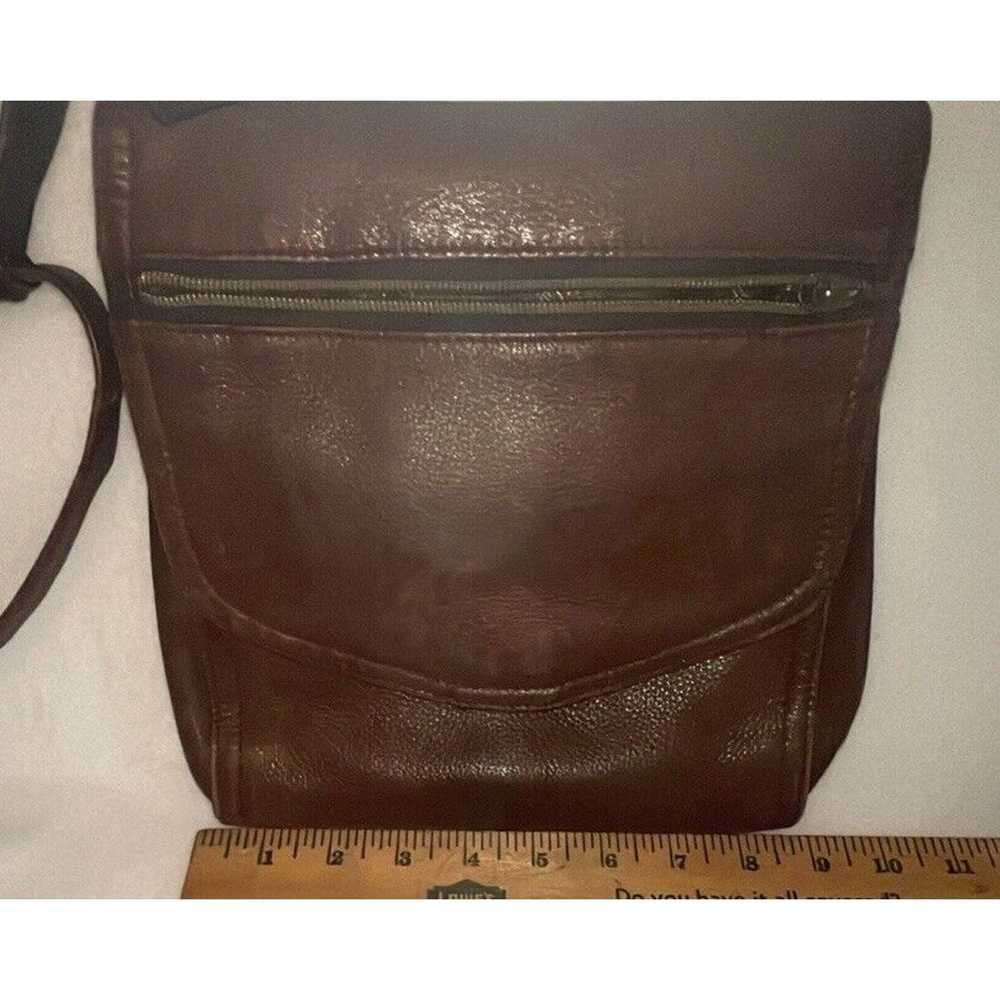 Vintage fossil Brown Genuine leather Crossbody ha… - image 10