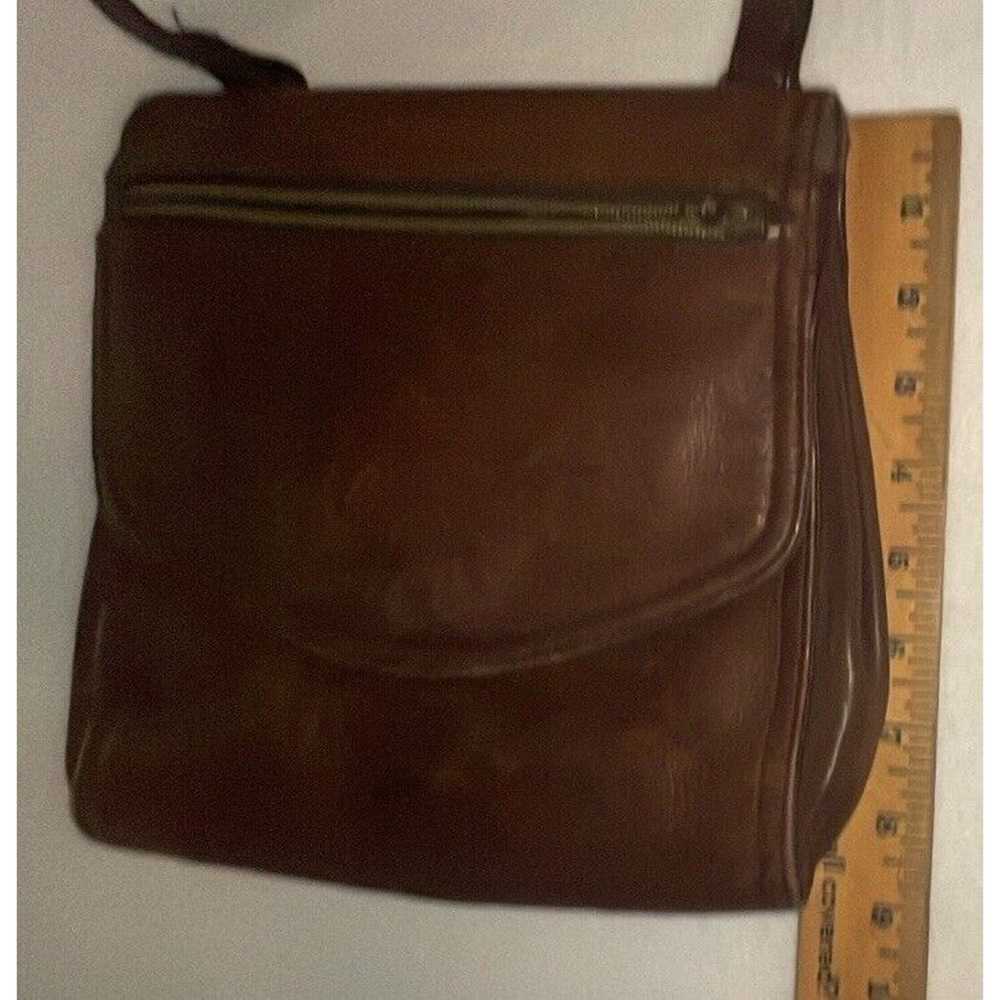 Vintage fossil Brown Genuine leather Crossbody ha… - image 11