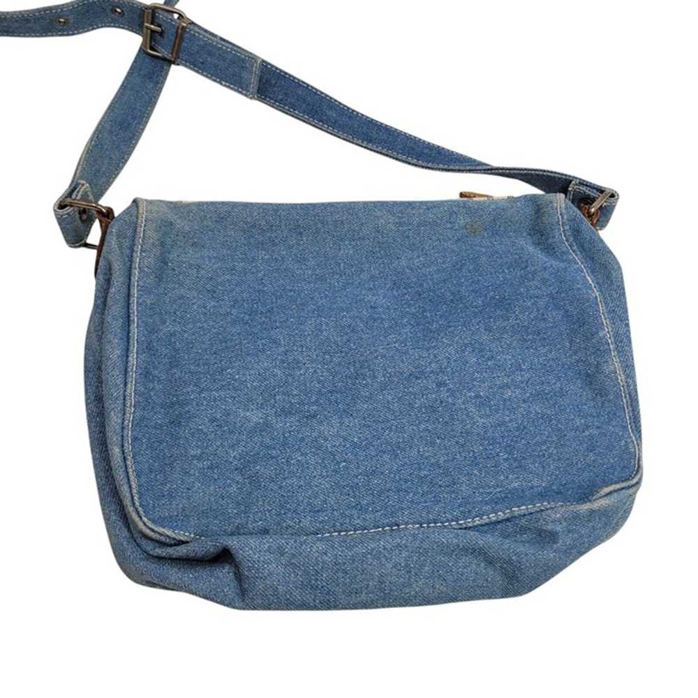 Vintage 90s Liz Claiborne Crossbody Denim Shoulde… - image 4