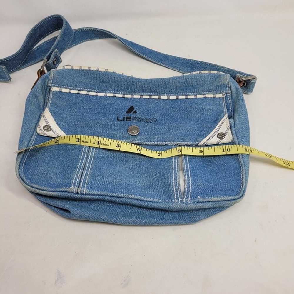 Vintage 90s Liz Claiborne Crossbody Denim Shoulde… - image 7