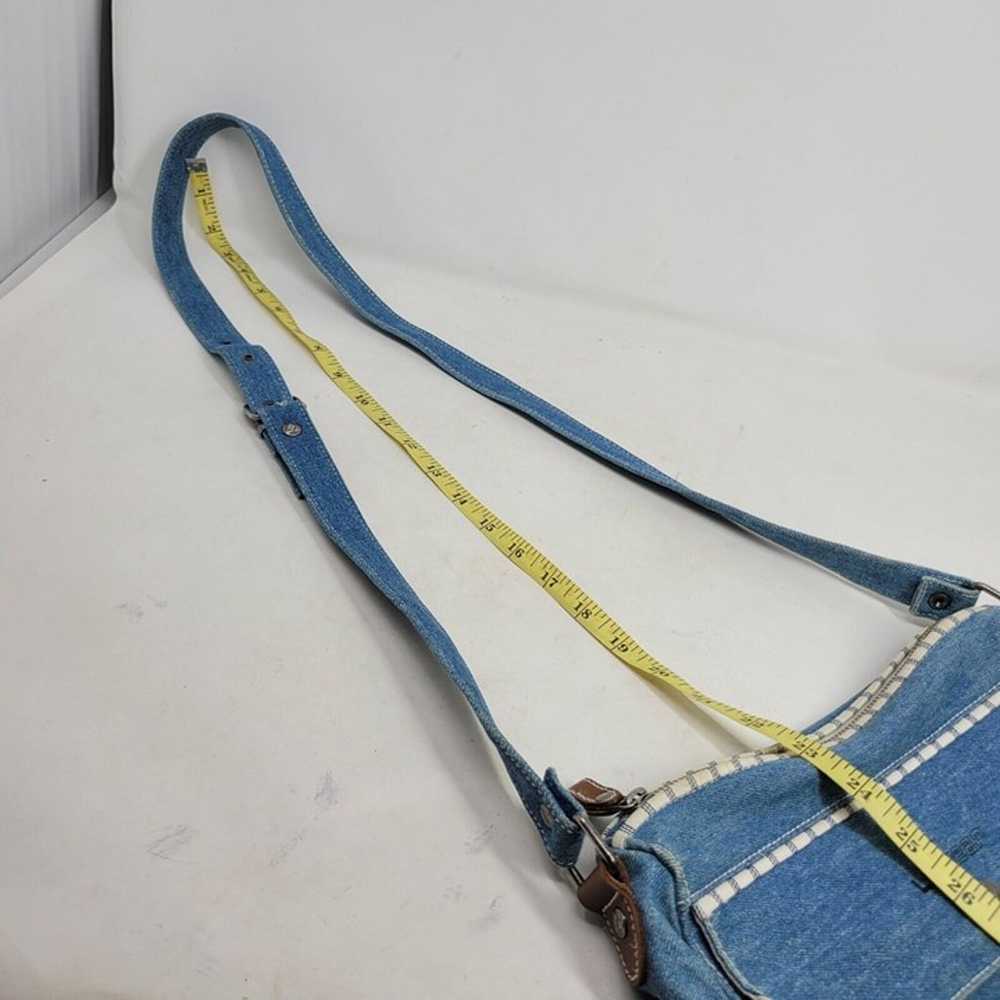 Vintage 90s Liz Claiborne Crossbody Denim Shoulde… - image 9