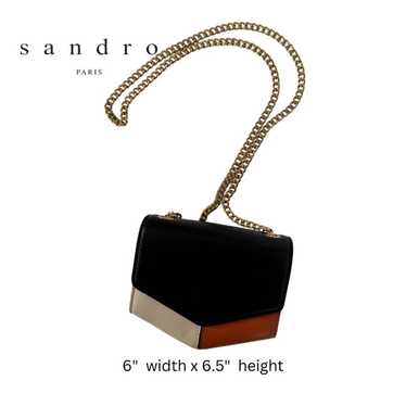 Sandro Women's Leather Black/Multi Mini Chained Cr