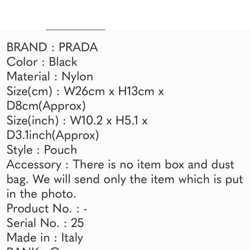 AUTHENTIC PRADA BLACK NYLON COSMETIC POUCH - image 10