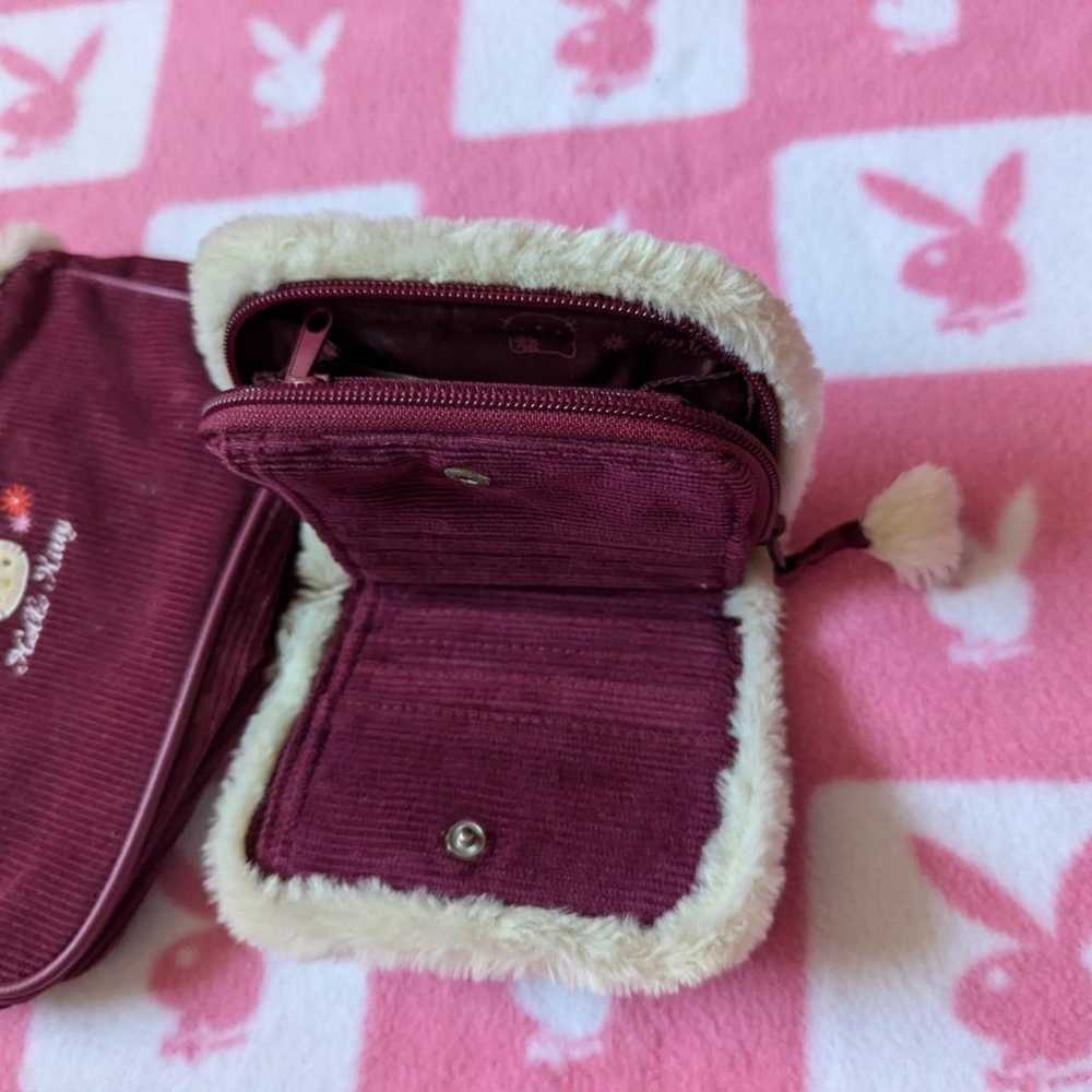 hello kitty purse / bag and wallet corduroy 
maro… - image 6