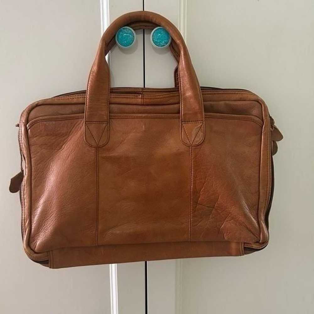 Vintage Genuine Leather Briefcase Messenger Bag U… - image 10