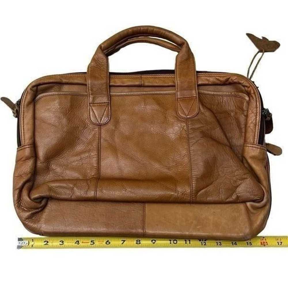 Vintage Genuine Leather Briefcase Messenger Bag U… - image 2