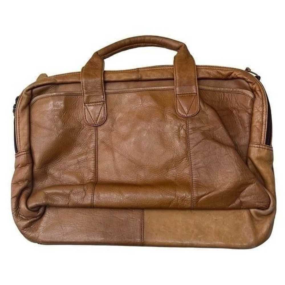 Vintage Genuine Leather Briefcase Messenger Bag U… - image 4