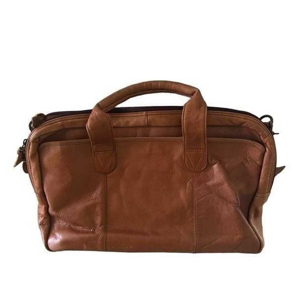 Vintage Genuine Leather Briefcase Messenger Bag U… - image 7