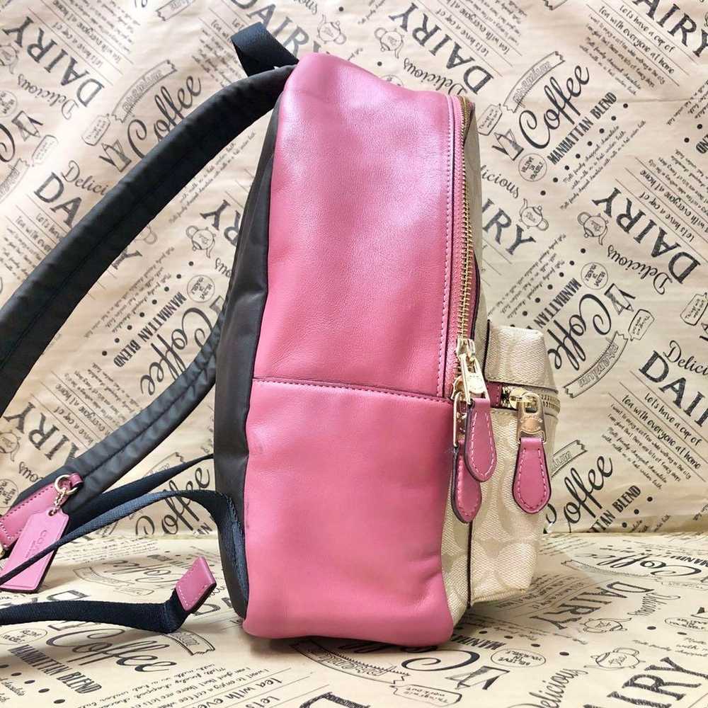 Coach Signature Backpack Bag Pink F32200 S2967 - image 8