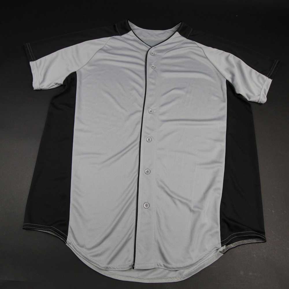 Augusta Sportswear Button-Up Men's Light Gray/Bla… - image 1