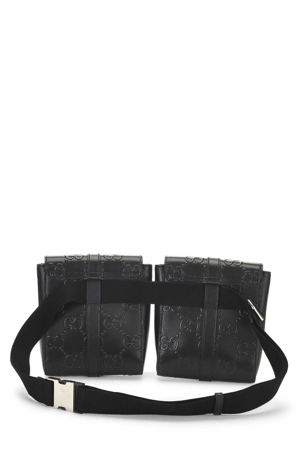 Black Embossed GG Double Pouch Belt Bag Send in S… - image 4