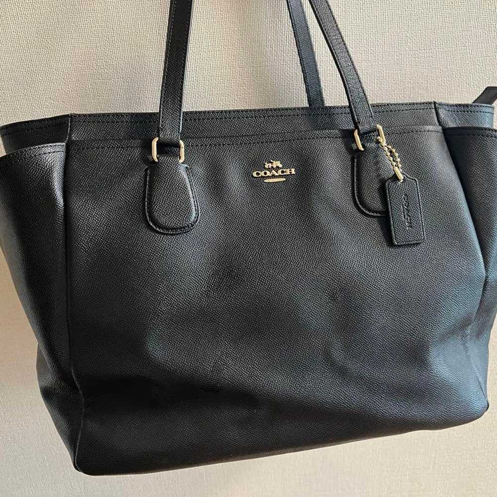 COACH black tote bag, mothers bag, large capacity… - image 2