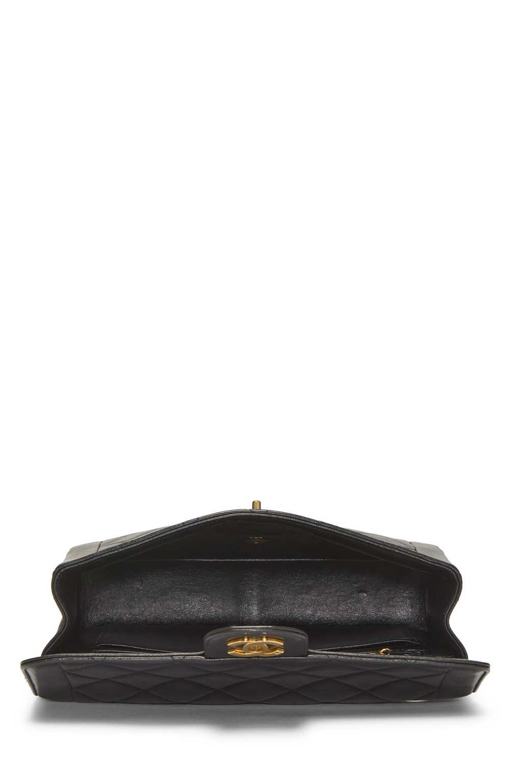 Black Lambskin Border Flap Medium Send in SMS Sen… - image 6