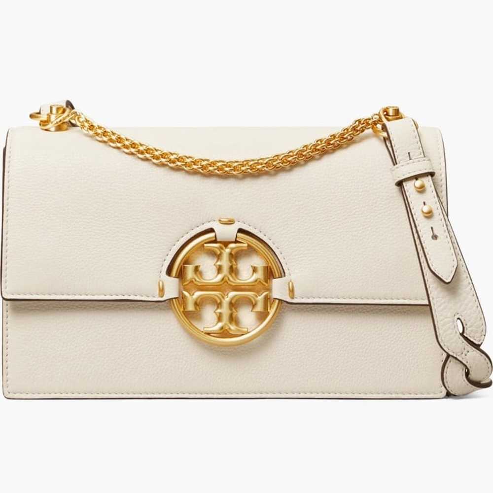 Tory Burch Miller Leather Shoulder Bag in ivory - image 1