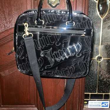 Vintage Juicy Couture Dark Blue Terry Laptop Messenger store Bag Strawberry Fields