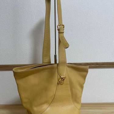 LOEWE Anton Shoulder Bag Yellow Leather