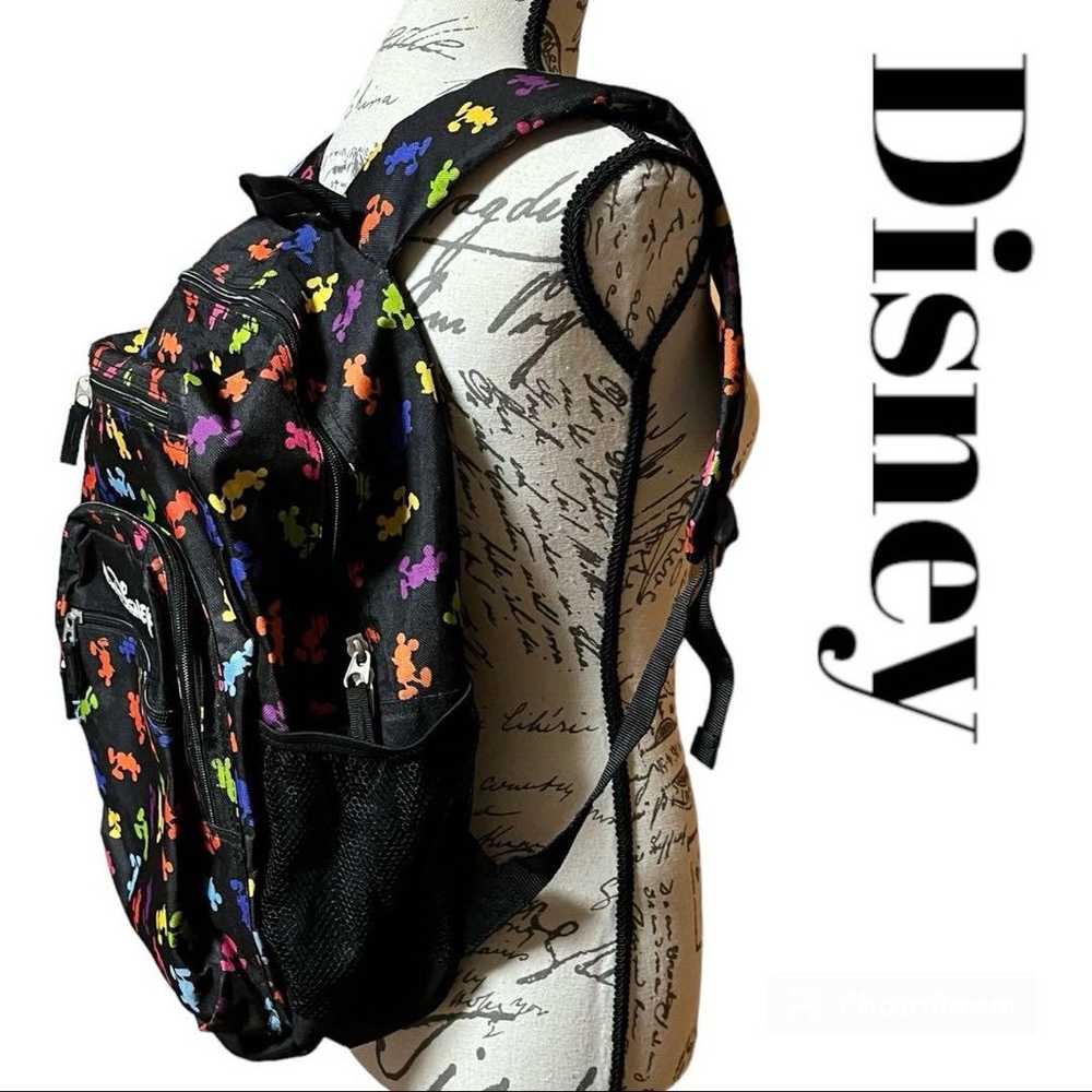 Disney backpack black silhouette colorful large c… - image 2