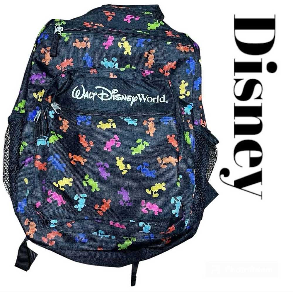 Disney backpack black silhouette colorful large c… - image 3