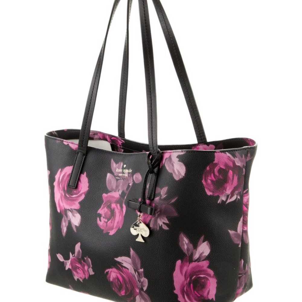 Kate Spade Black Floral Print Hawthorne Lane Ryan… - image 3