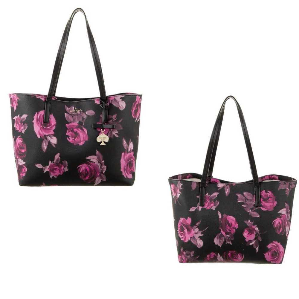 Kate Spade Black Floral Print Hawthorne Lane Ryan… - image 5