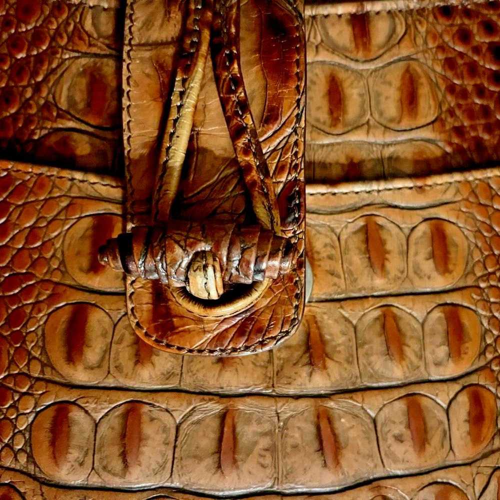 Brahmin Isabelle BROWN OMBRE Crocodile Embossed L… - image 3