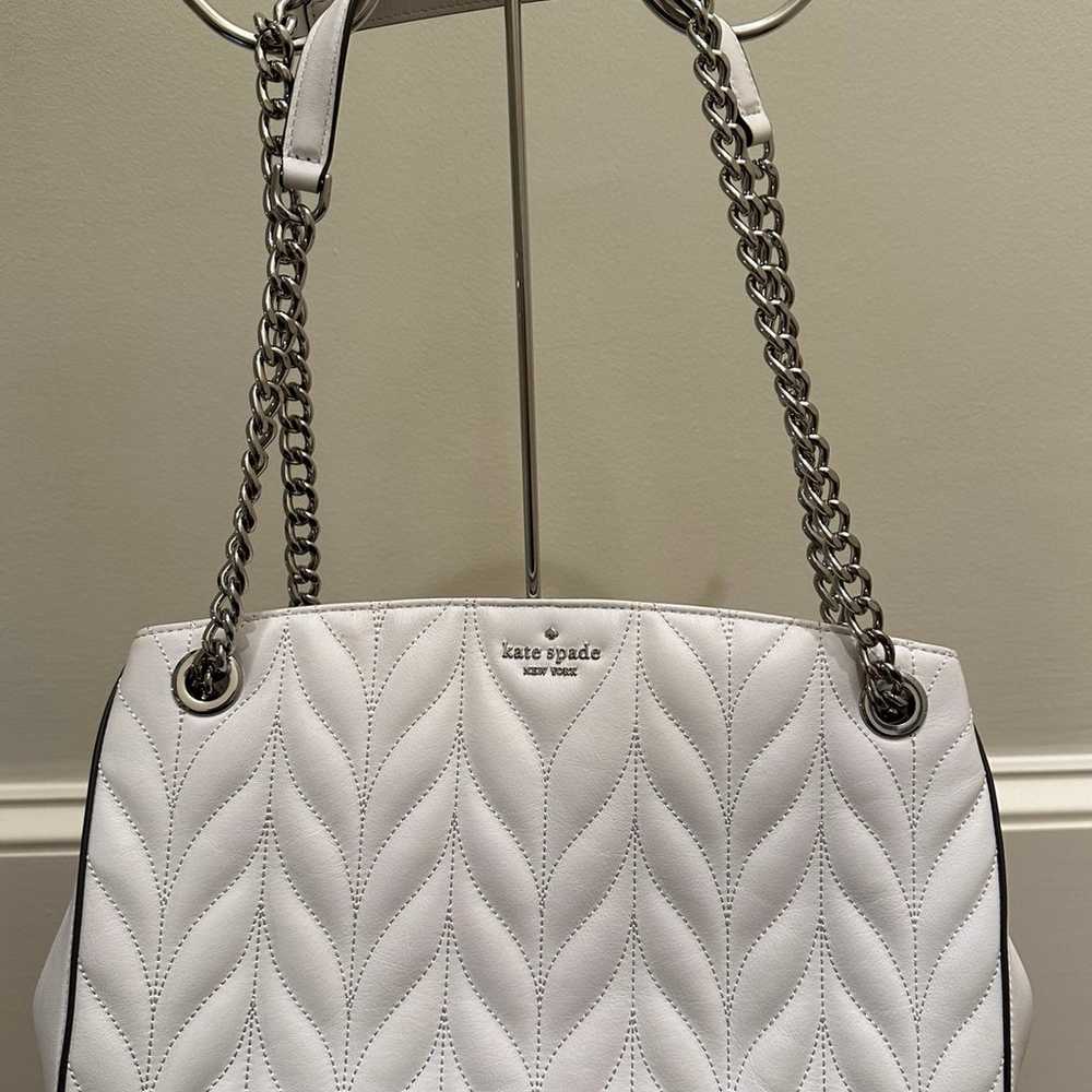 Kate Spade NWOT White Quilted Briar Lane Med Conv… - image 1