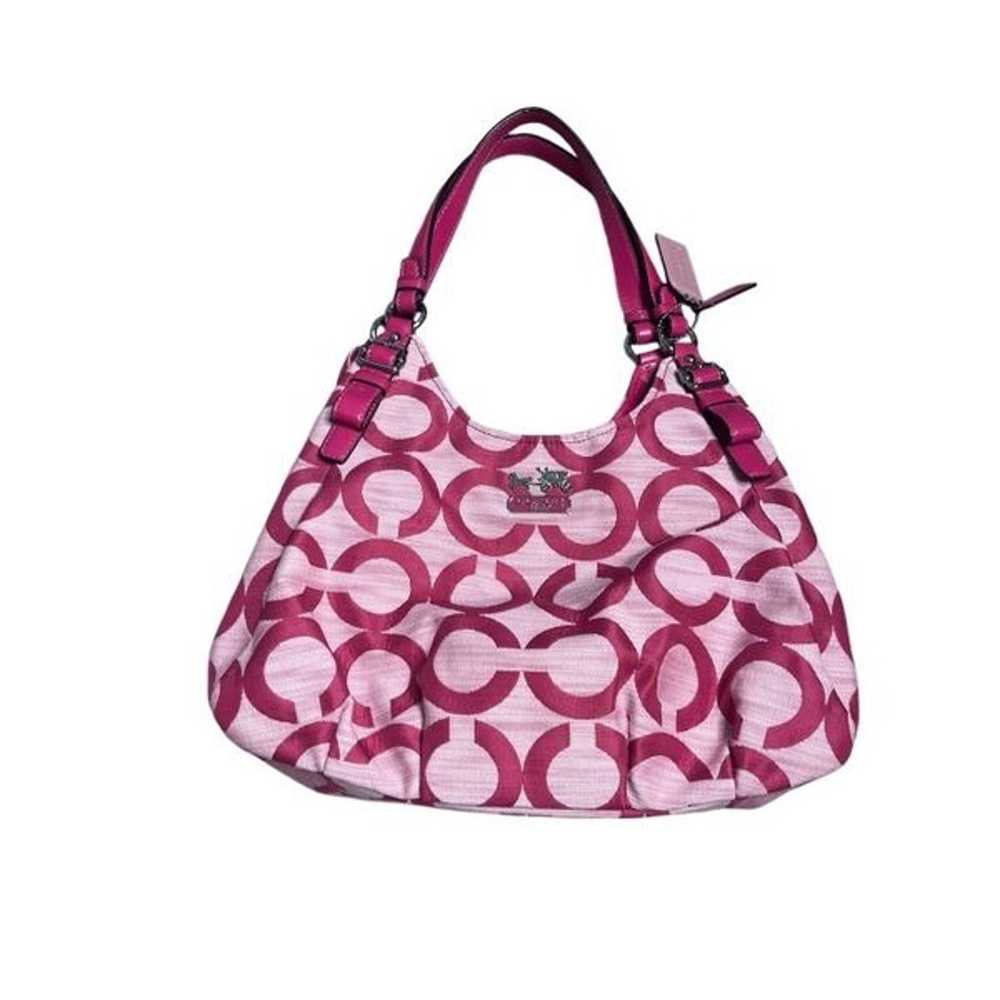 Coach Signature Canvas Madison Maggie OP Art Hobo… - image 1