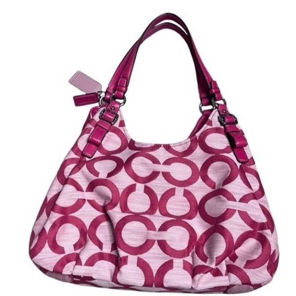 Coach Signature Canvas Madison Maggie OP Art Hobo… - image 2