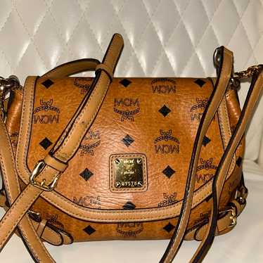 MCM Sling Two Way Small Cognac