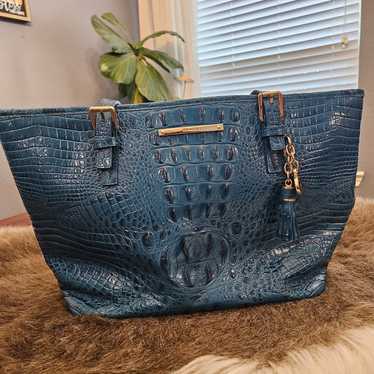 Brahmin Teal Blue Medium Asher Tote