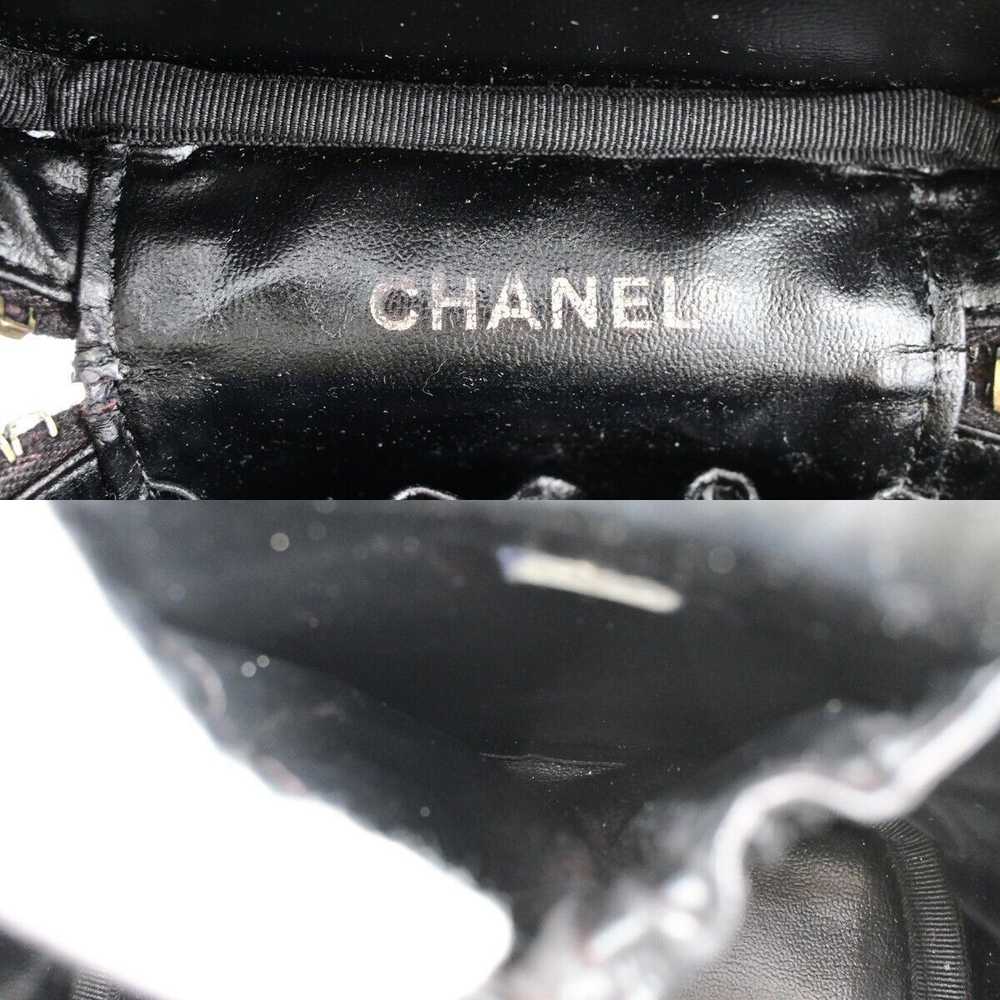 Chanel Vanity Black Leather Handbag (Pre-Owned) - image 10