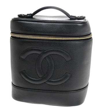 Chanel Vanity Black Leather Handbag (Pre-Owned) - image 1