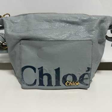 Chloé shoulder bag, gray, leather.