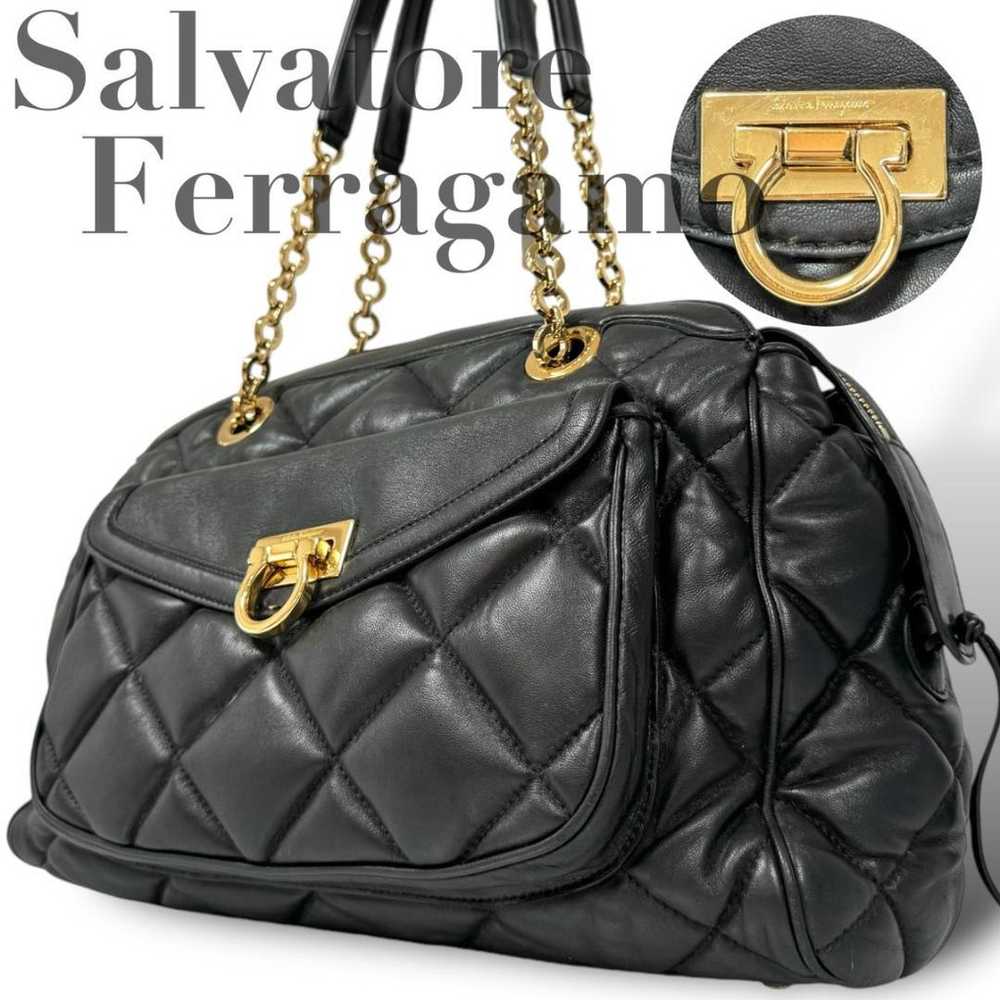 Salvatore Ferragamo tote bag, quilted, Gancini ch… - image 1