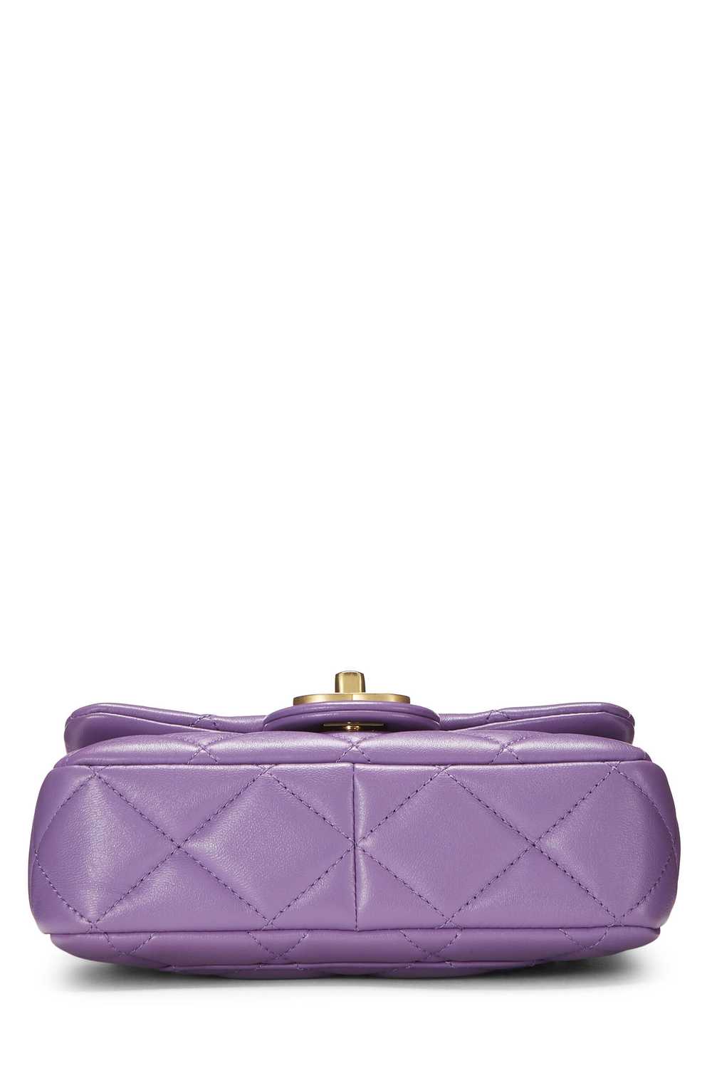 Purple Lambskin Pending CC Square Flap Mini Send … - image 6