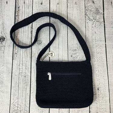 THE SAK Navy Blue Crochet Crossbody Purse