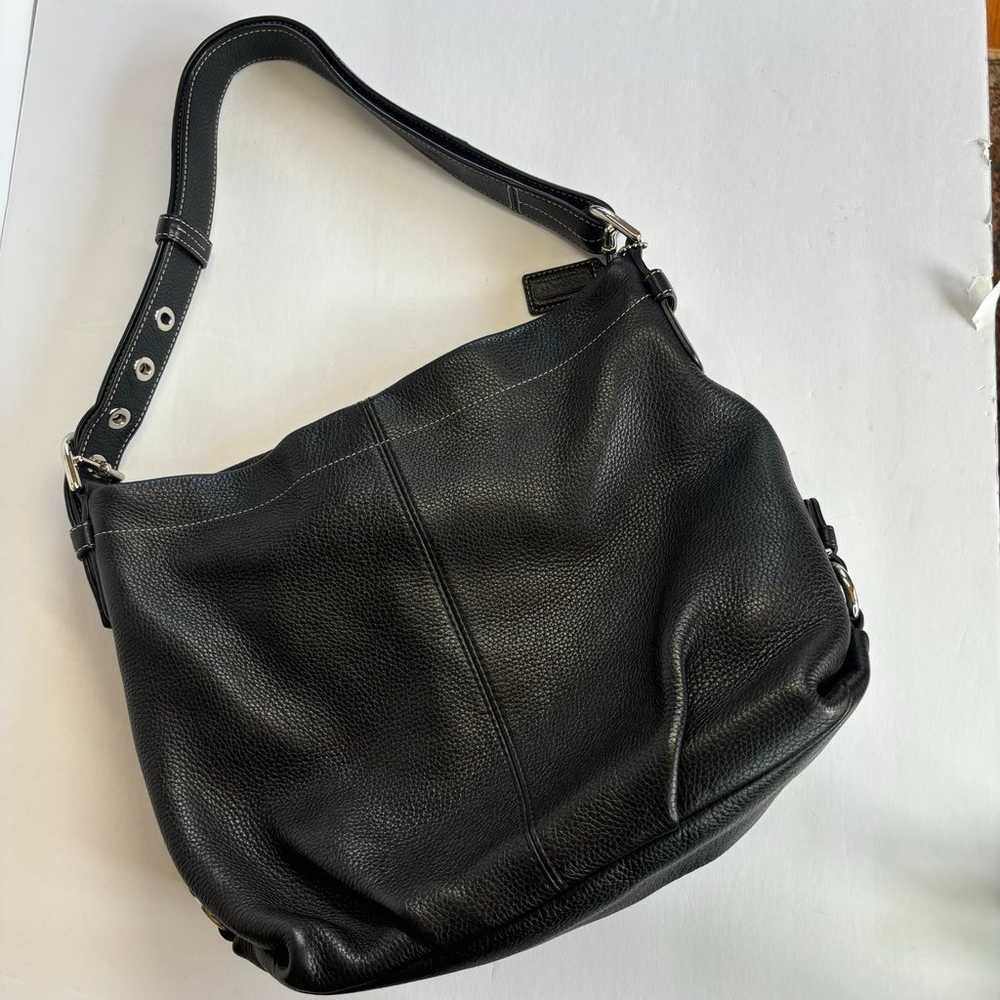 Coach Black Leather Shoulder Bag - image 1