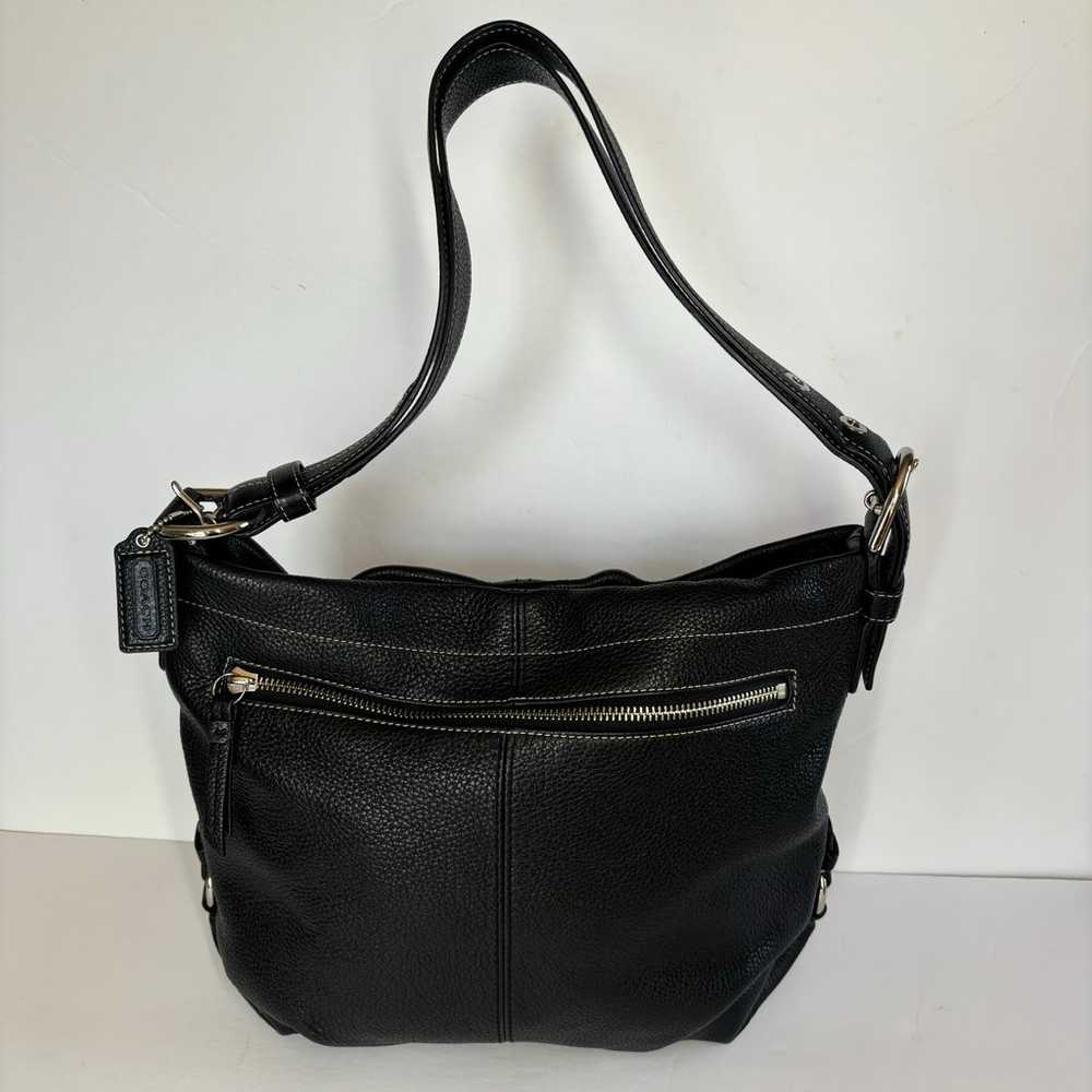 Coach Black Leather Shoulder Bag - image 2