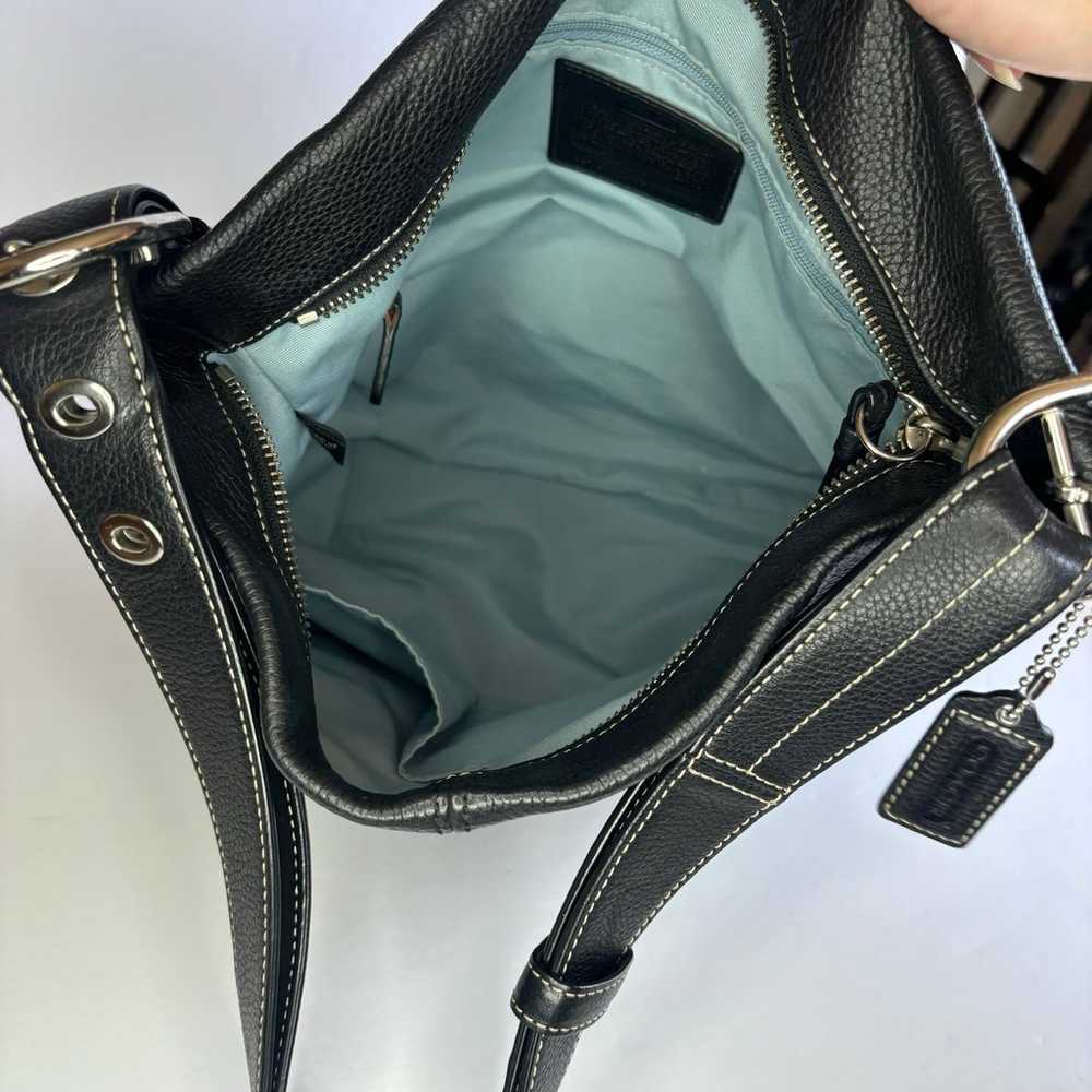 Coach Black Leather Shoulder Bag - image 6