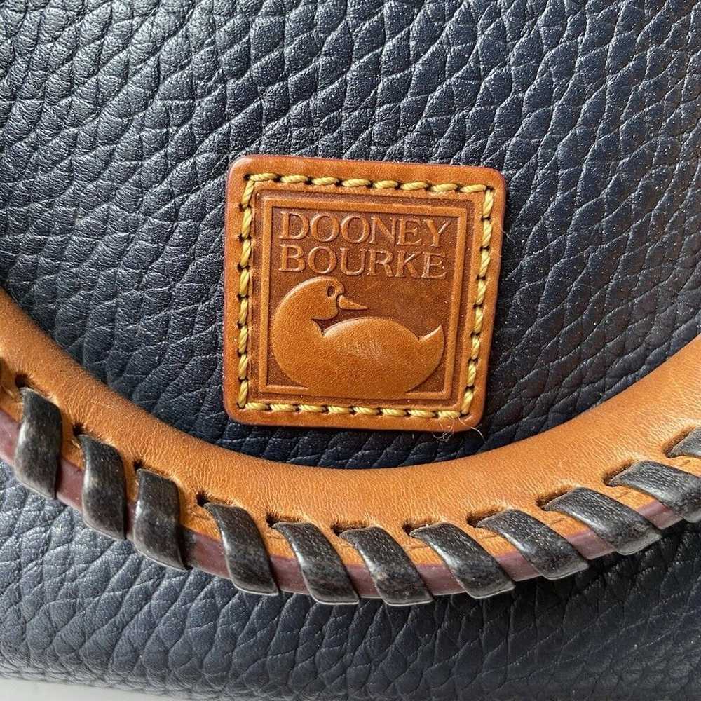 Dooney Bourke Black Pebbled & Brown Florentine Va… - image 5