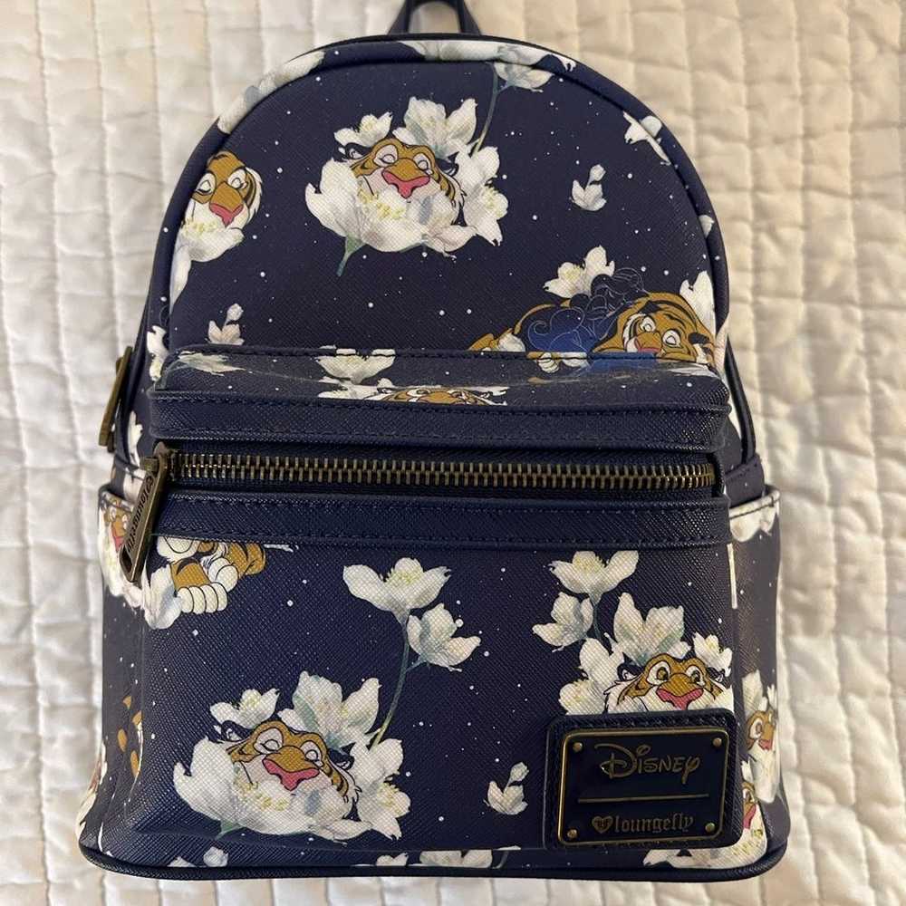 Loungefly Jasmine/Rajah Floral Print Backpack - image 1