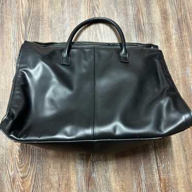 Black vintage Antonio Melani leather shoulder bag - image 1