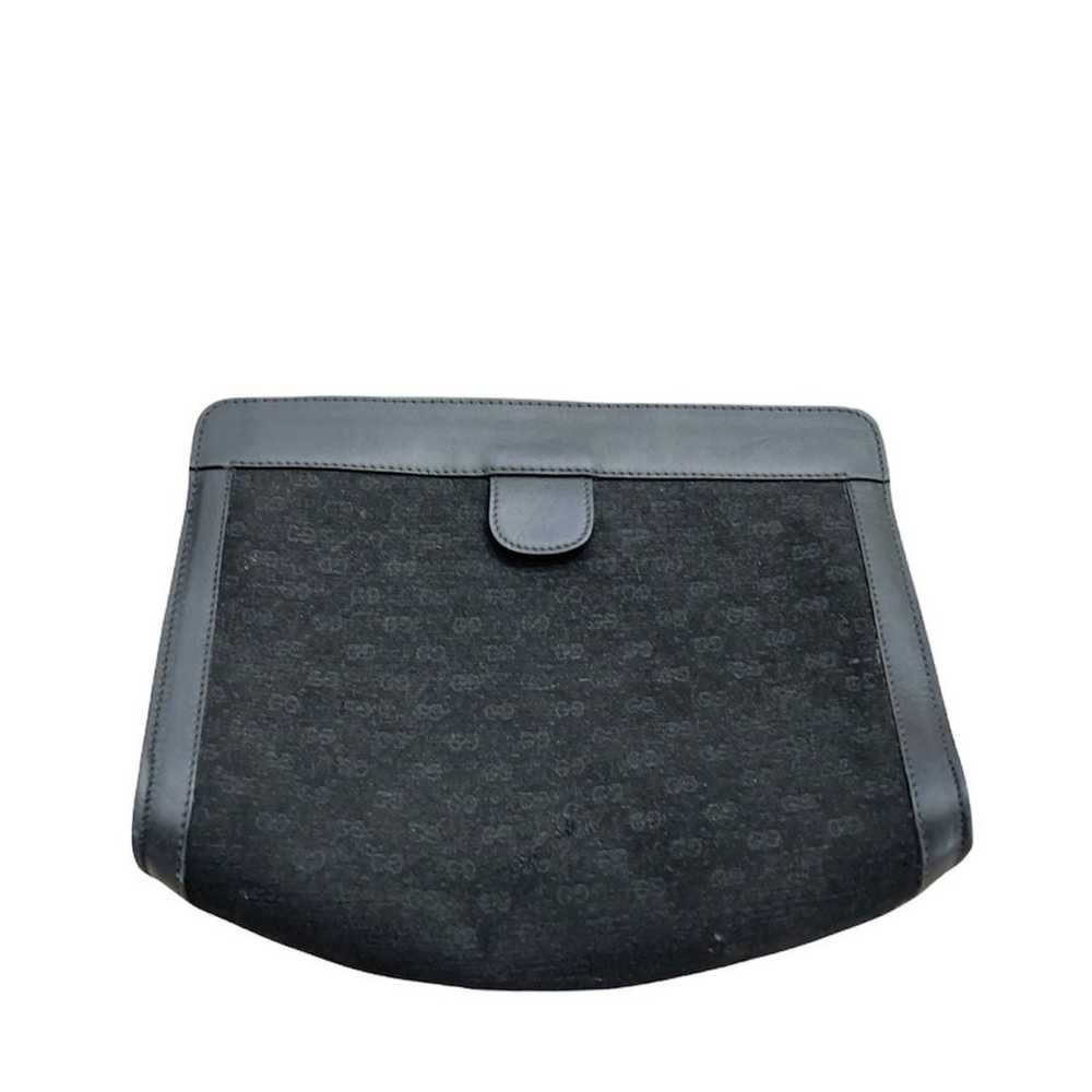 GUCCI Vintage Black Micro GG Velcro Cosmetic Pouc… - image 2