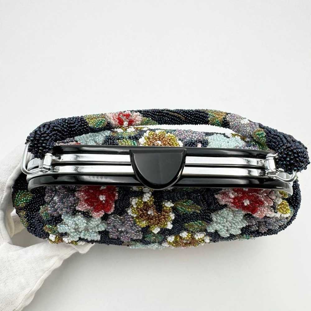 Beaded Bag, Kimono Bag, Frame Purse, Retro, Flora… - image 4