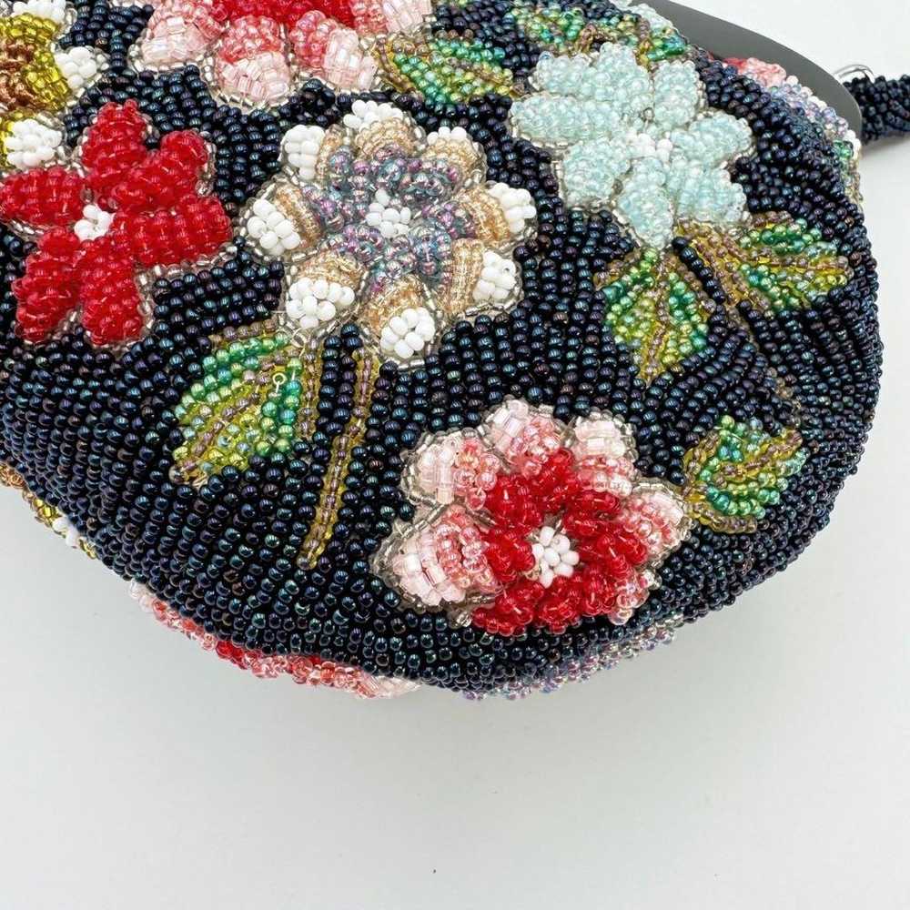 Beaded Bag, Kimono Bag, Frame Purse, Retro, Flora… - image 6