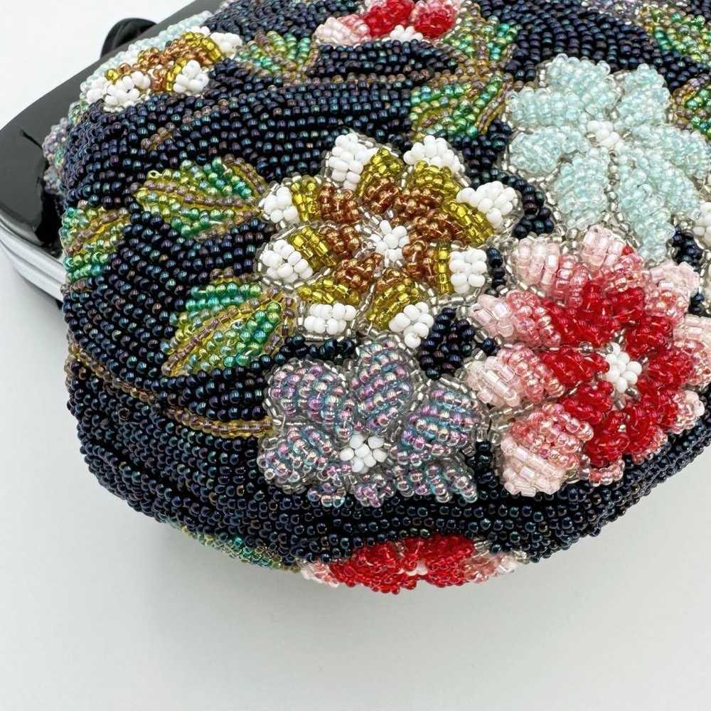 Beaded Bag, Kimono Bag, Frame Purse, Retro, Flora… - image 7