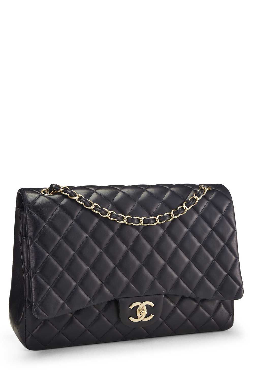 Black Quilted Lambskin New Classic Double Flap Ma… - image 2